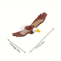 2pcs Bald Eagle Animals Birds Building Blocks Accessories Fun MOC Scene Gift