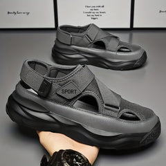 Men's Platform Sandals Non Slip Closed Toe Shoes