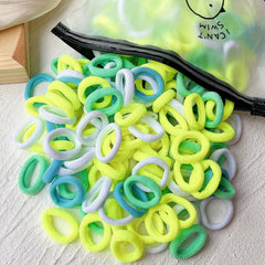 100pcs Solid Hair Tie Thick Rubber Band for Kids Girls Ponytail Holder Hair Tie