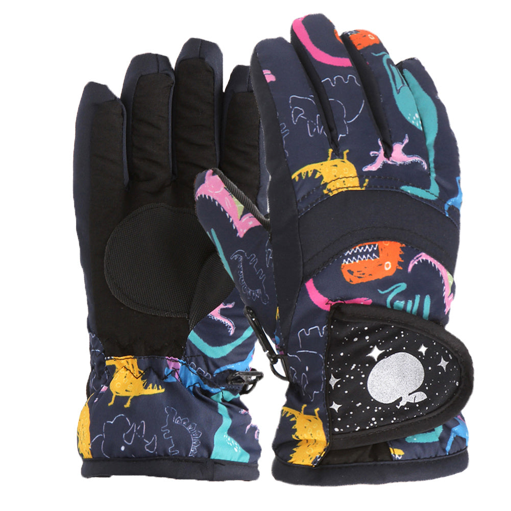 Warm Waterproof Kids Gloves for Outdoor Activities in Winter