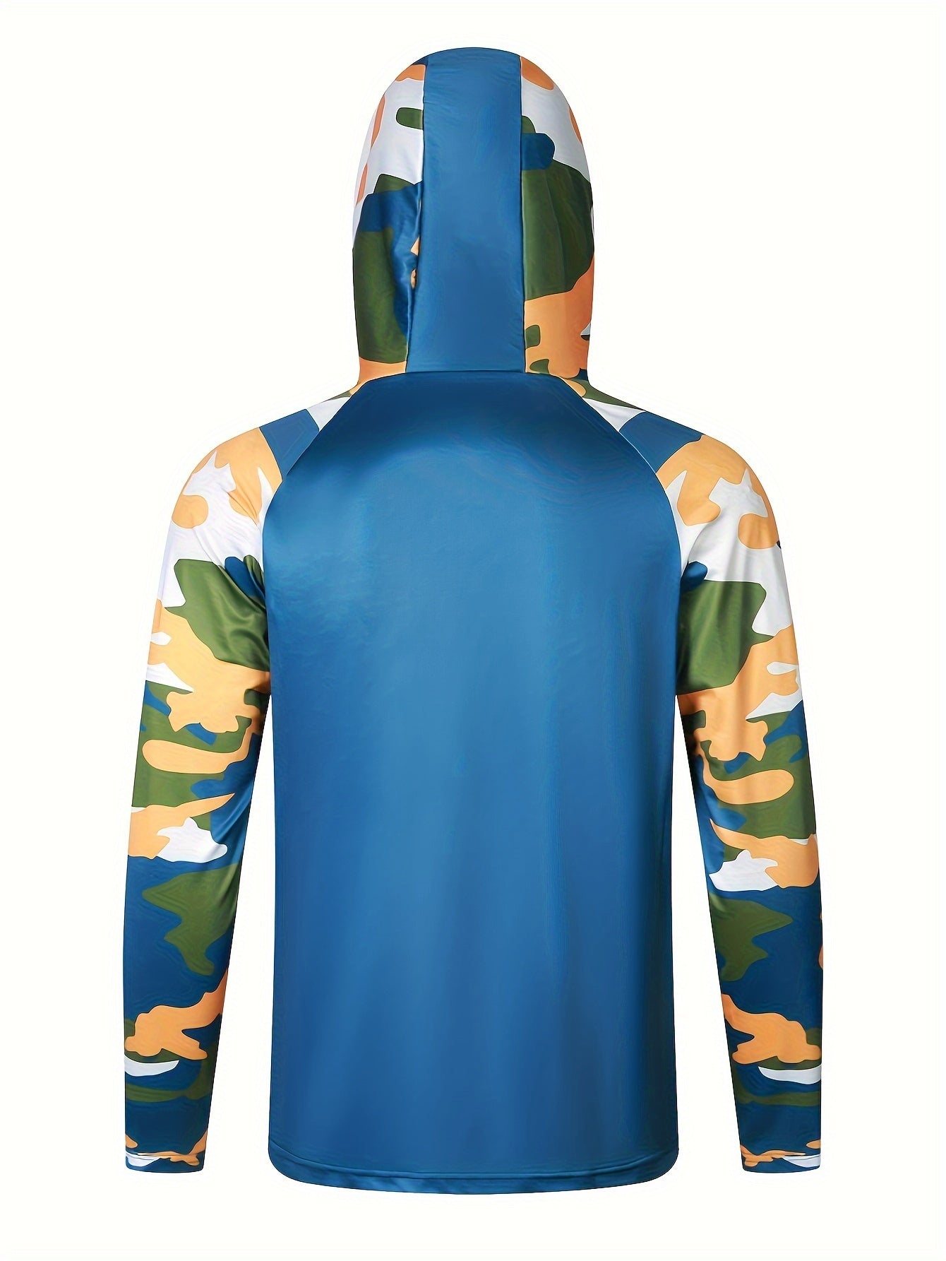 Men's UPF 50 Sun Protection Hoodie With Mask Long Sleeve Quick Dry Tops
