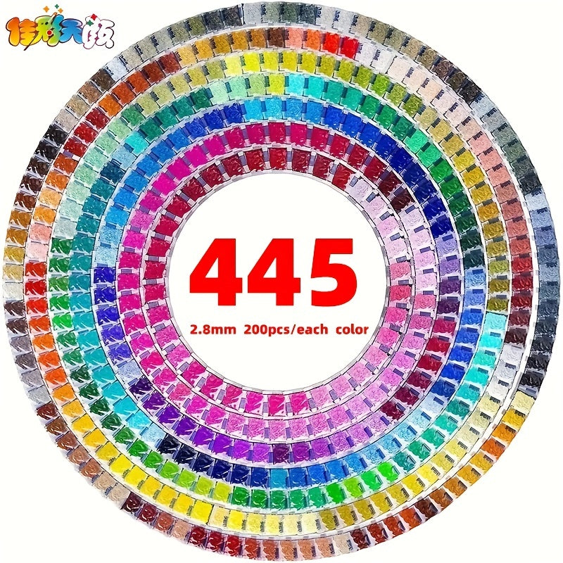 1pc 445 Colors Diamond Painting Accessory Kit 5D Faceted Diamonds