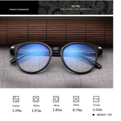 Clear Lens Glasses For Women Men Cat Eye Round PC Frame Eyeglasses