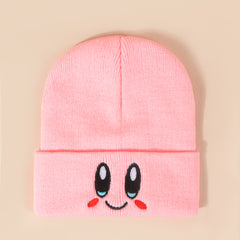 Hot Pink Face Embroidered Beanie