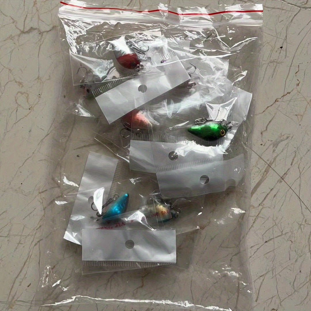 10pcs Plastic Bionic Crankbait Lure Mini Floating Hard Baits Fishing Tackle