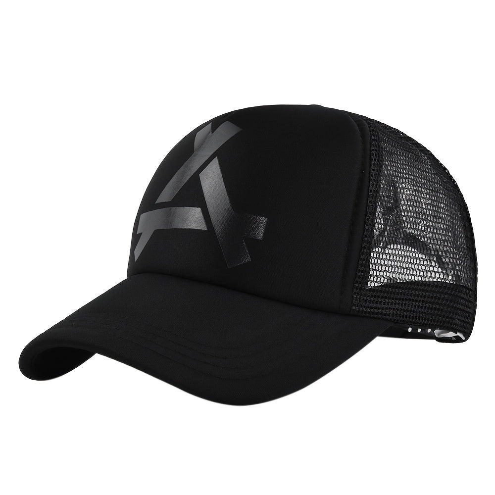 Men's Patterned Baseball Cap Mesh Adjustable Trucker Sun Hat