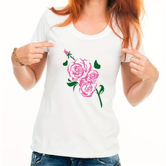 Rose Flower Plastic Stencil for DIY Painting on Boards Canvas