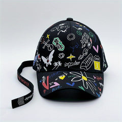 Hip Hop Graffiti Baseball Cap Sunshade Dad Hat Adjustable Couple Sun Hats