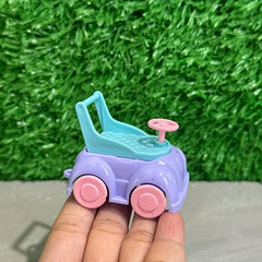 Mini Rolling Doll Cart in Pastel Purple & Teal
