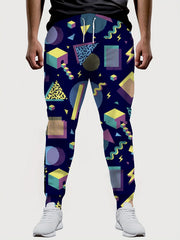Geometric Pattern Men's Drawstring Sweatpants Jogger Pants