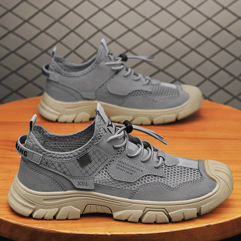 Men's Breathable No Tie Sneakers for Casual Walking