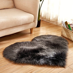 Heart Shaped Plush Rug Fluffy Carpet For Room