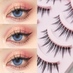 Manga Anime Lashes Soft Natural Thick False Eyelashes Pointed Cat Eye