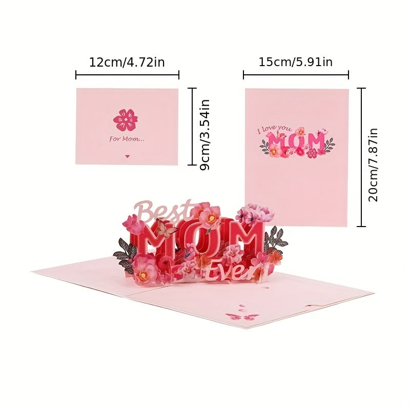 3D Floral Bouquet Greeting Cards for Mom
