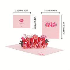 3D Floral Bouquet Greeting Cards for Mom