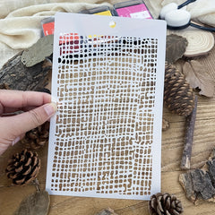 Irregular Grid Background Stencils for DIY Art Painting 20x12cm