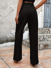 Solid Tailored Pants Casual Wide Leg Work Office Pants Women's Clothing