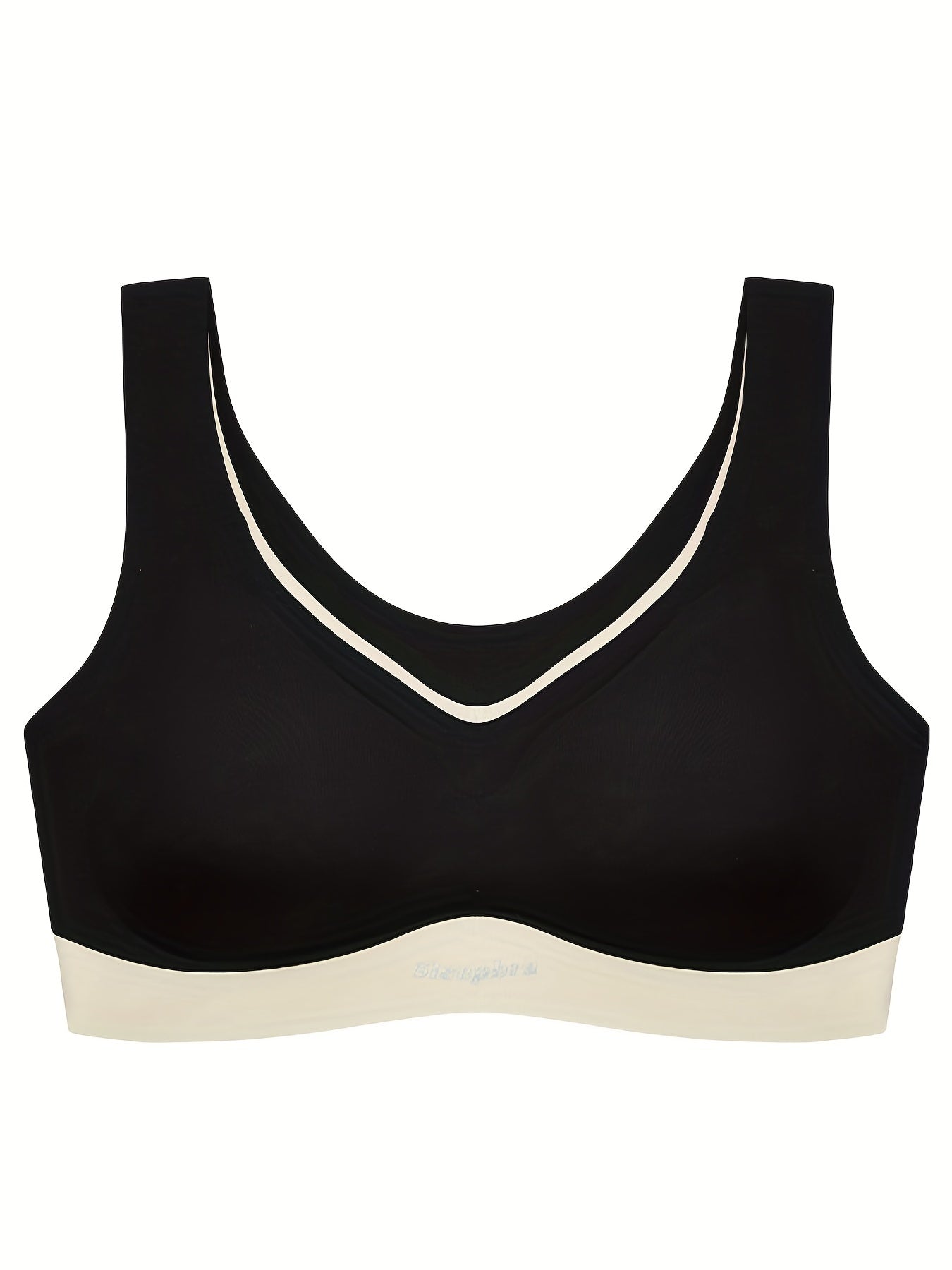 Colorblock Wireless Push Up Bra Seamless Comfort Intimates Lingerie
