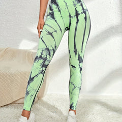 Tie Dye Yoga Leggings High Waist Gym Sports Pants Women's Activewear