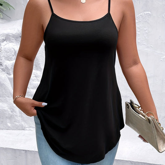 Backless Cami Top Women's Solid Round Neck Cami