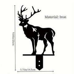 Christmas Elk Steel Wall Hanging Craft Farmhouse Ornament