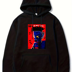 Graffiti Pattern Men's Hoodie with Kangaroo Pocket for Fall Winter