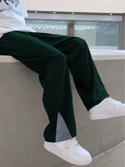Men's Casual Solid Loose Fit Pants For Spring Summer
