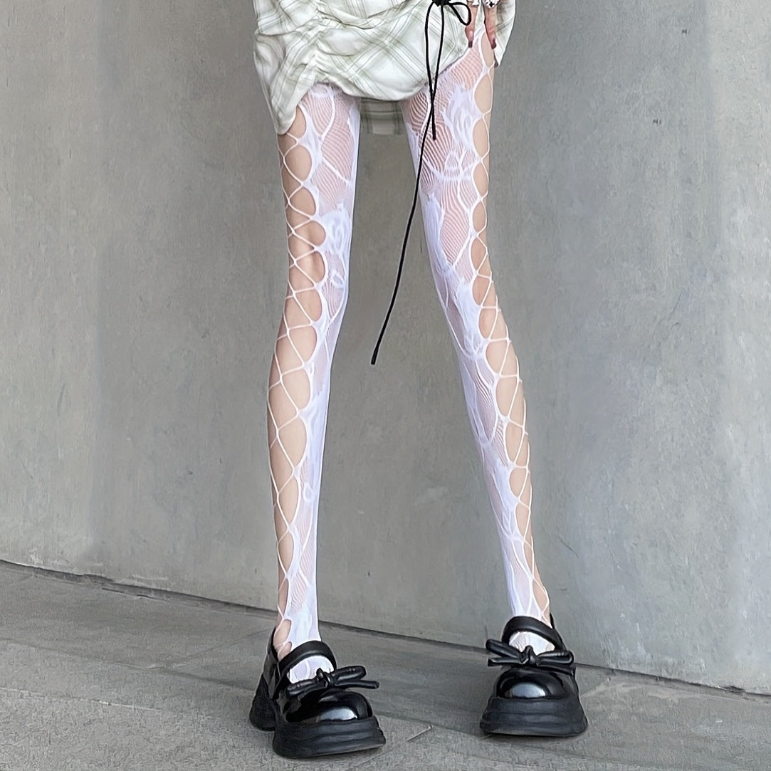 Fishnet Tights High Waist Mesh Pantyhose Women's Stockings