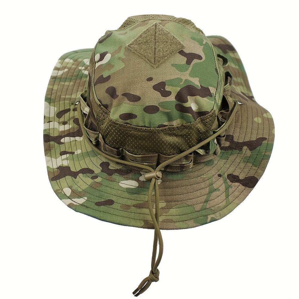 Outdoor Sunshade Camouflage Fishing Hat Wide Brim Hat for Camping Fishing Hiking