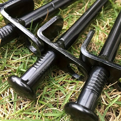 8PCS Outdoor Tent Stakes Steel Ground Nail Camping Accessories