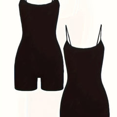 Solid Yoga Cami Romper Quick Drying Fitness Jumpsuit Women Activewear