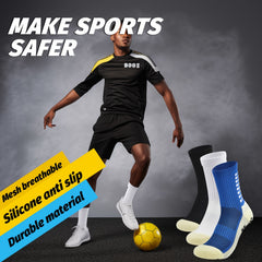 Men's Mid Crew Sport Socks Non Slip Shock Absorption Athletic Socks