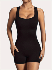 Racer Back Jumpsuit High Stretch Bodysuit Women's Activewear