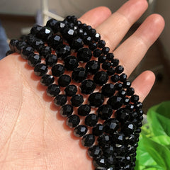 Crystal Stone Beads Rondelle Wheel Faceted Glass Spacer Beads 15in