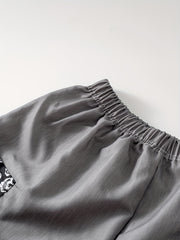 Skull Pattern Wide Leg Pants Casual Loose Pants