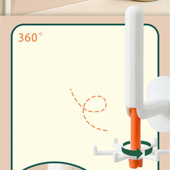 360 Rotating Hook with Sticky Punching Wall Mount