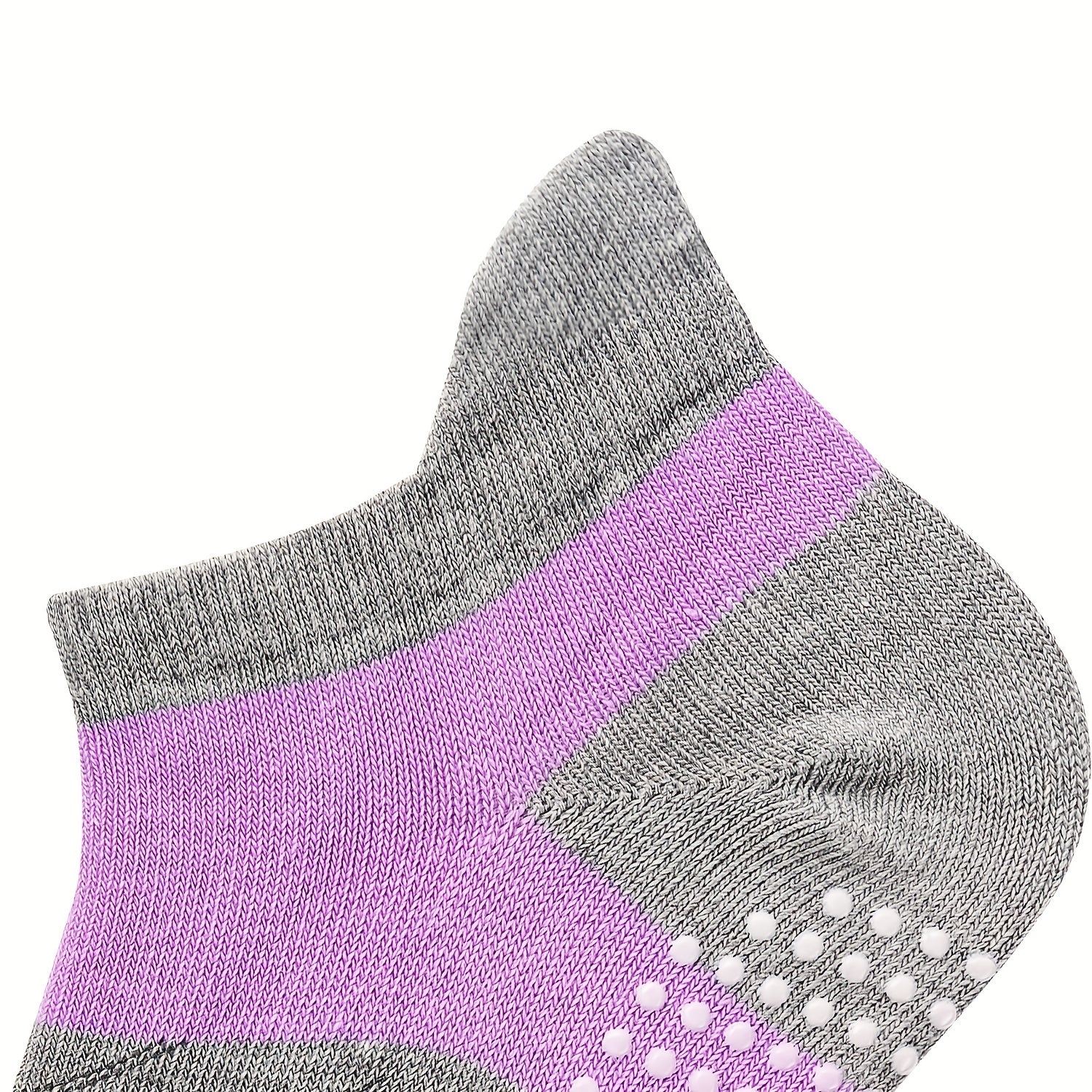 3 Pairs Colorblock Sports Socks Breathable Lightweight Silicone Non slip Socks