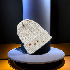 Men's Thickened Warm Knitted Hat Christmas Beanie Hat Outdoor Coldproof Warm Hat