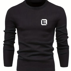 Men's Warm Crew Neck Pullover Sweater for Fall Winter