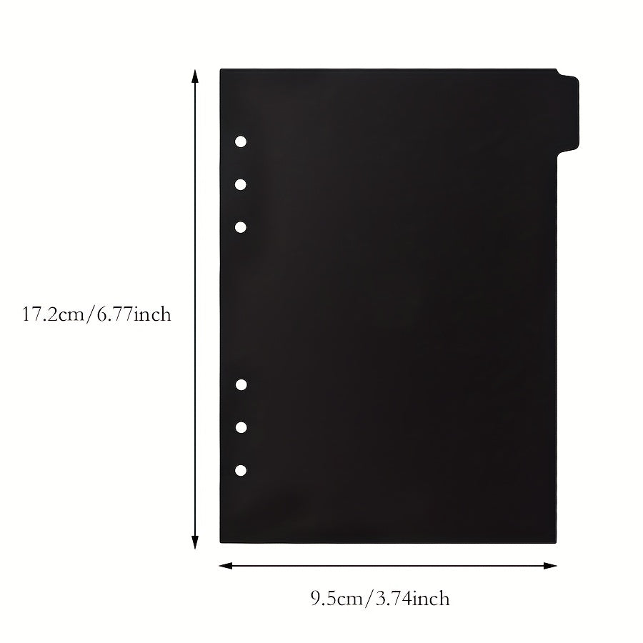 A6 Cardboard Index Page Classification Separator Loose Leaf Journal Paper