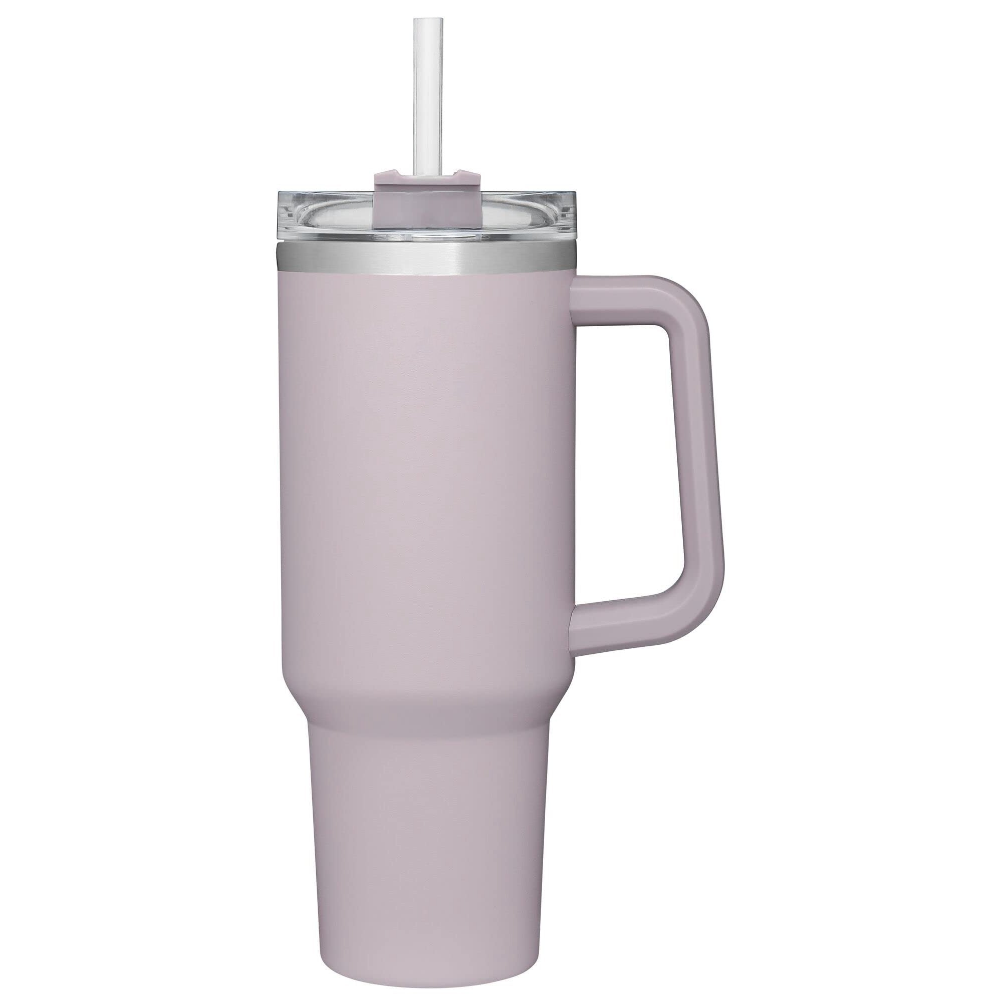 Stainless Steel 40oz Tumbler with Handle and Straw Lid