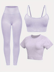3-Piece Yoga Sports Set for Women's Fitness Gym & Yoga