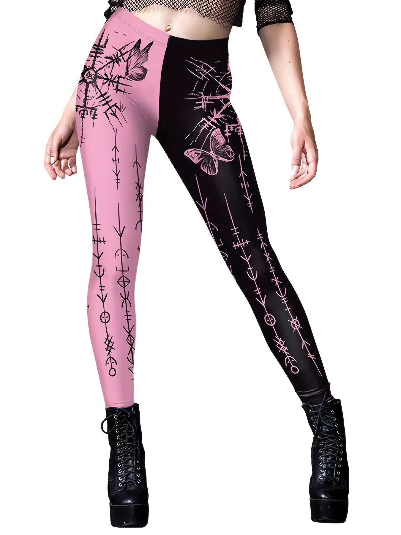 Halloween Print Skinny Leggings Stretchy Leggings Women