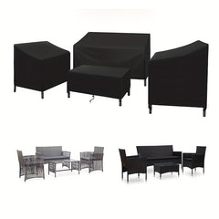 4pcs Outdoor Furniture Cover Set Waterproof Windproof Patio Furniture Cover Set