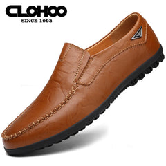 CLOHOO Custom Leather Loafers Lightweight Casual Sneakers