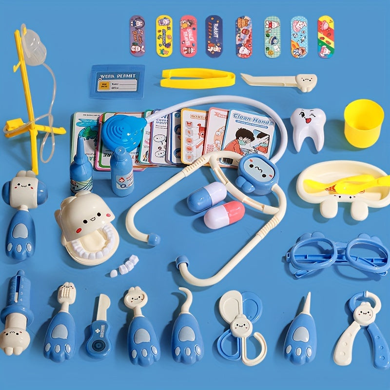 Kids Doctor Kit Pretend Game Toy Dentist Set with Stethoscope Nurse