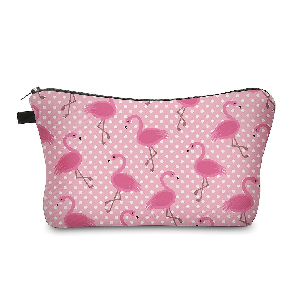 Flamingo Pattern Makeup Bag Waterproof Travel Cosmetic Pouch for Women