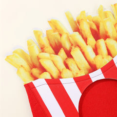 Yellow Fries Hat Fast Food Party Dress Up Costume Headgear