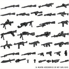 Military Minifigures Building Blocks Weapon Accessories Equipment Bag