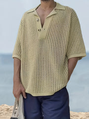 Sleeveless V Neck Sweater for Men High Stretch Casual Pullover